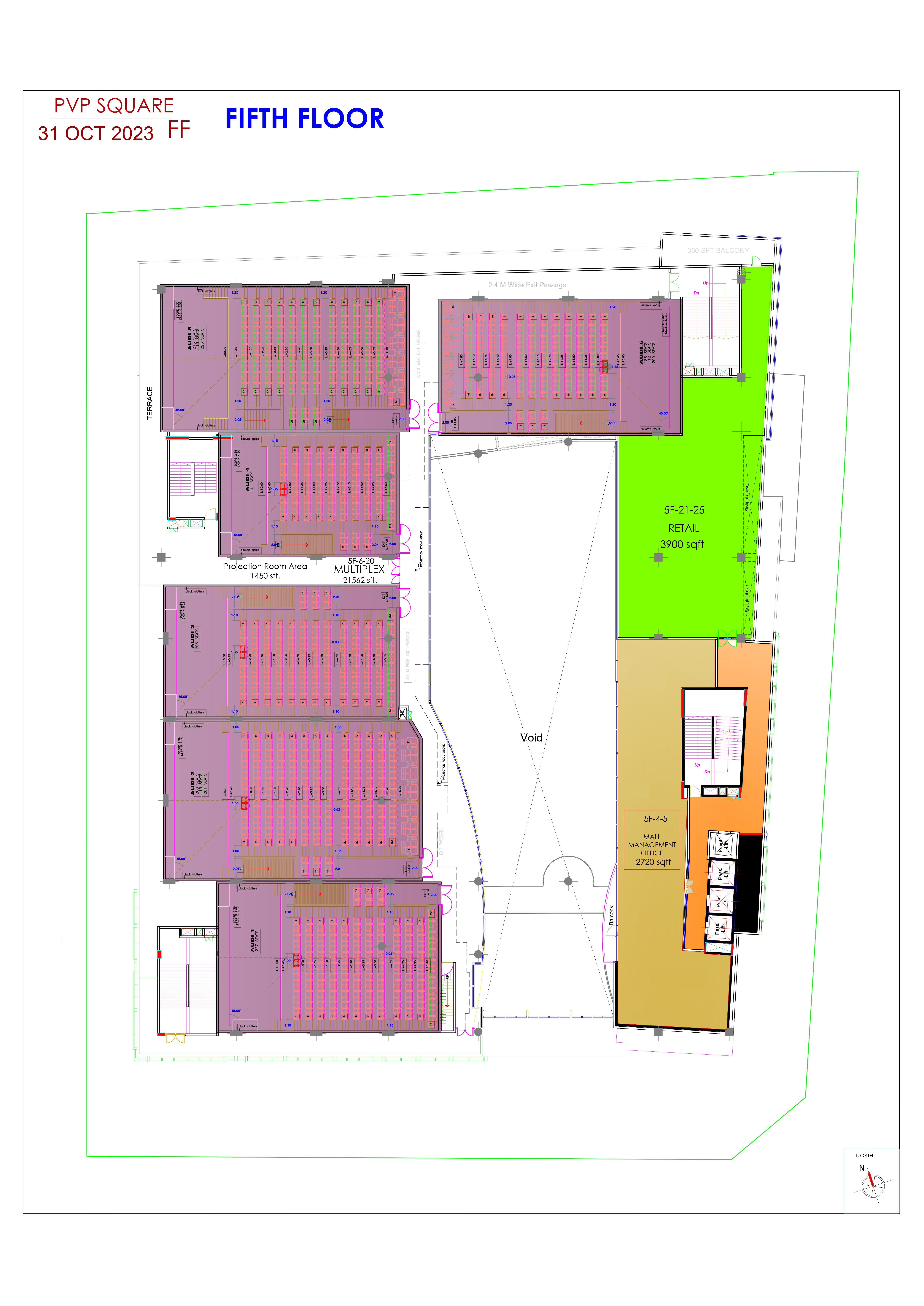 Fifth Floor map at PVP Square
