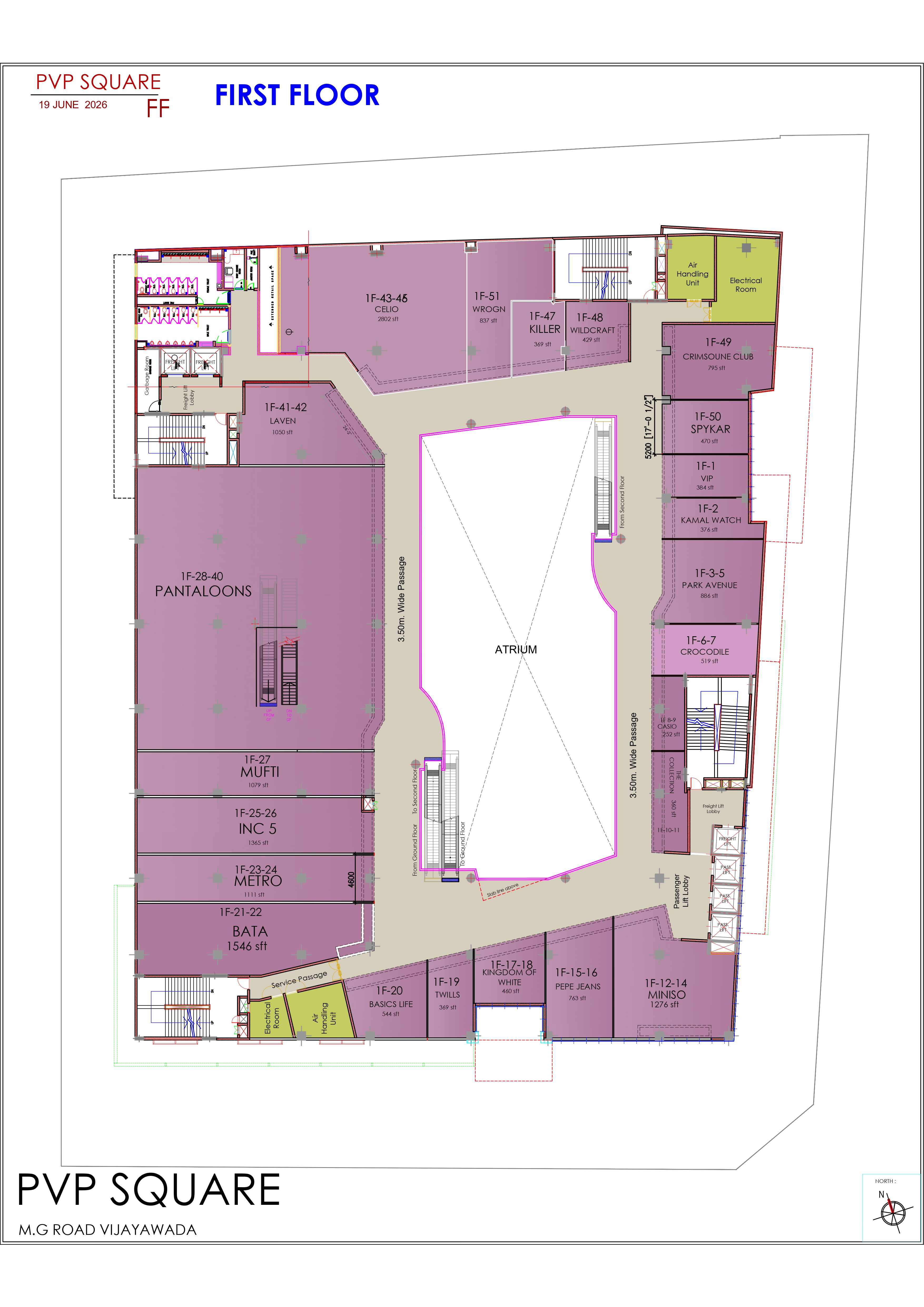 First Floor map at PVP Square