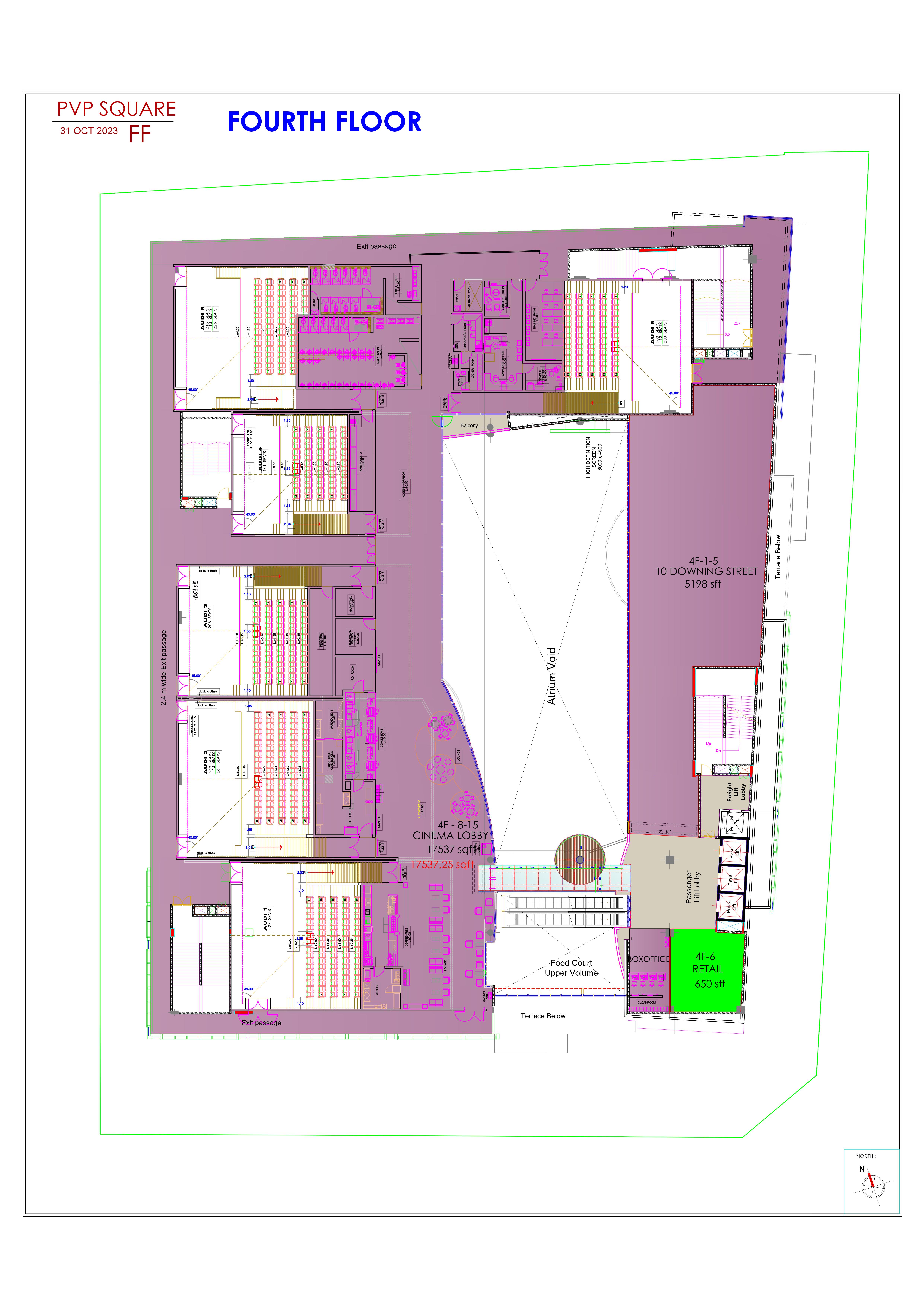 Fourth Floor map at PVP Square