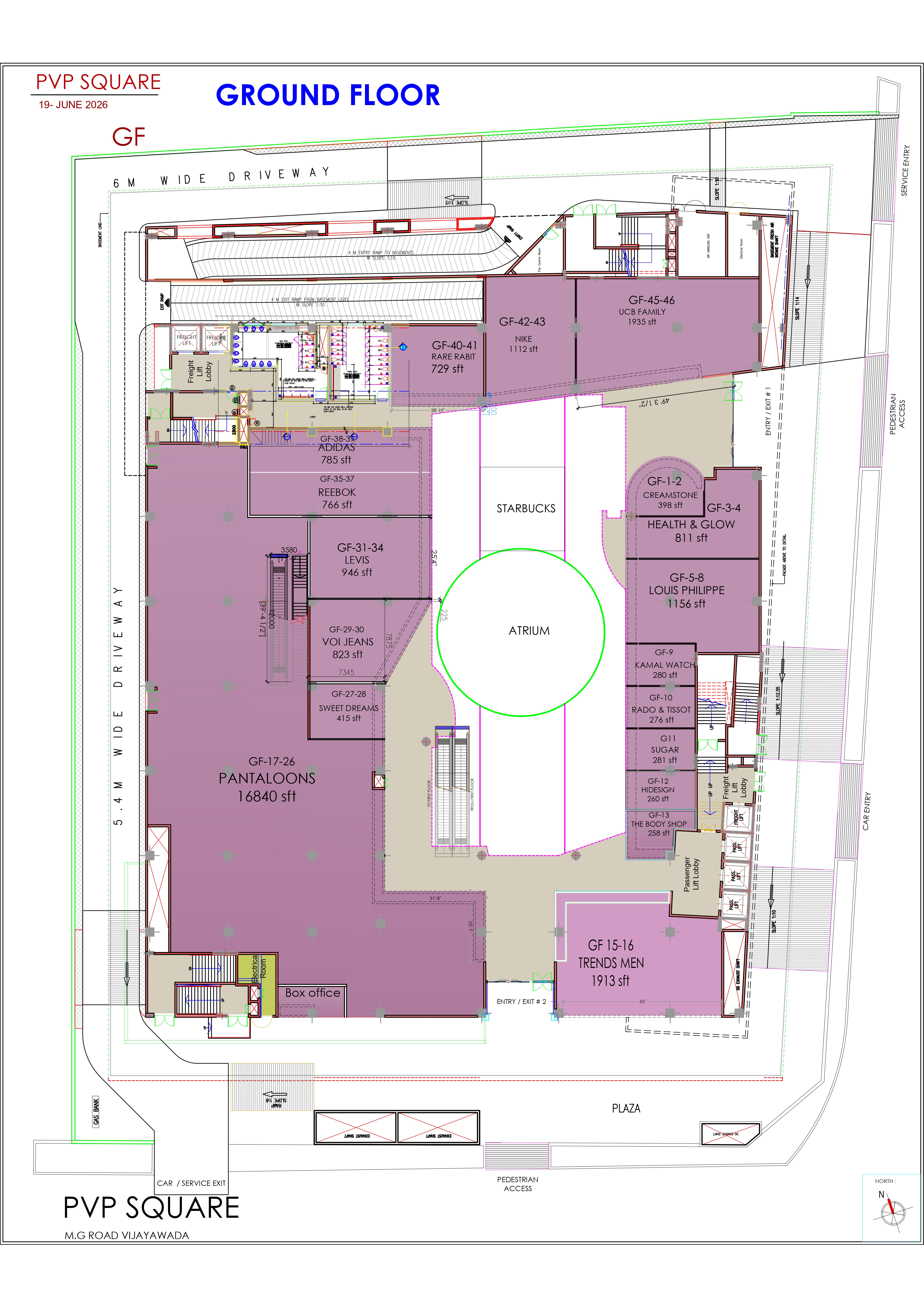 Ground Floor map at PVP Square